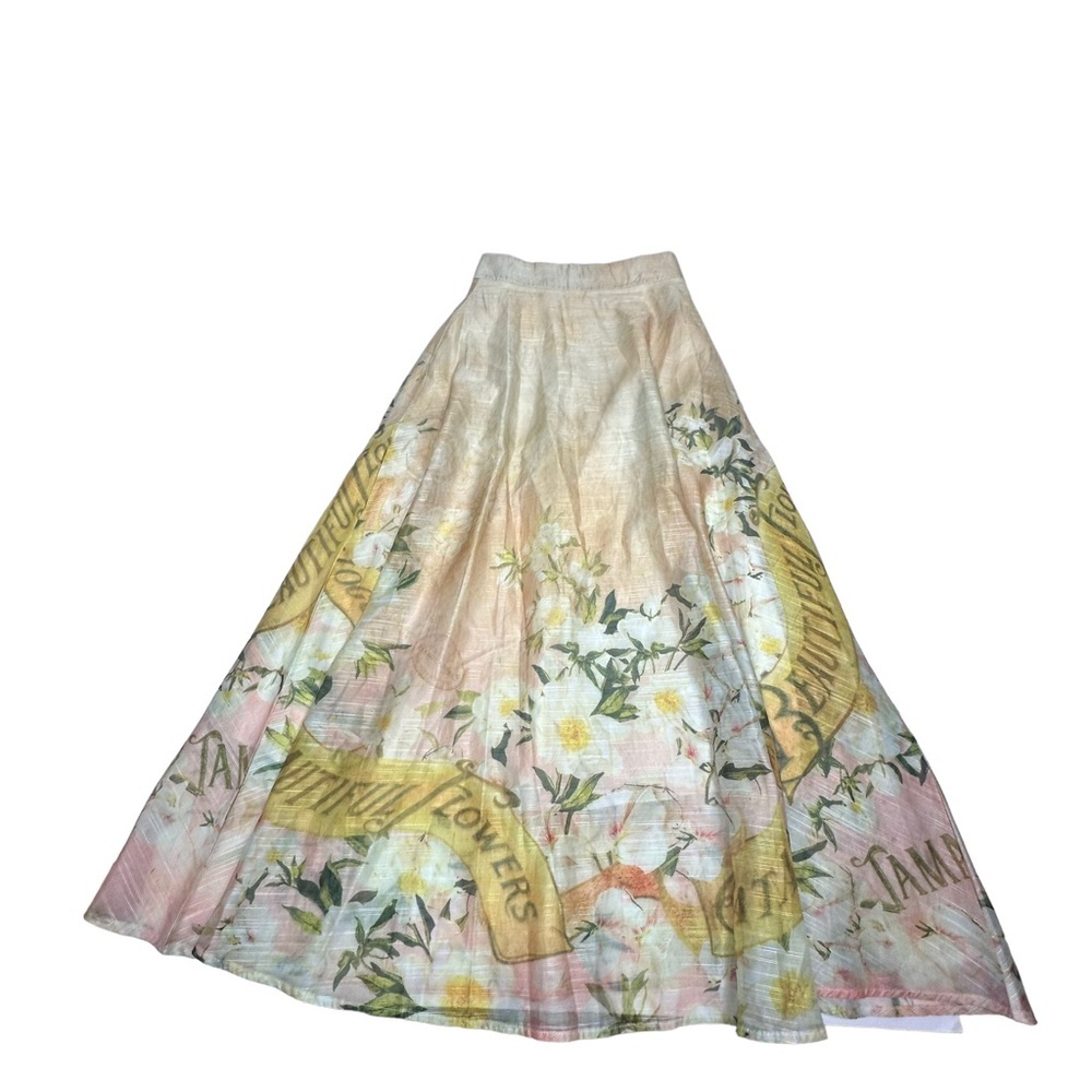 NWT Elegant Vintage Inspired Coastal Garden Floral CropTop/Maxi Skirt Set S - Picture 15 of 16